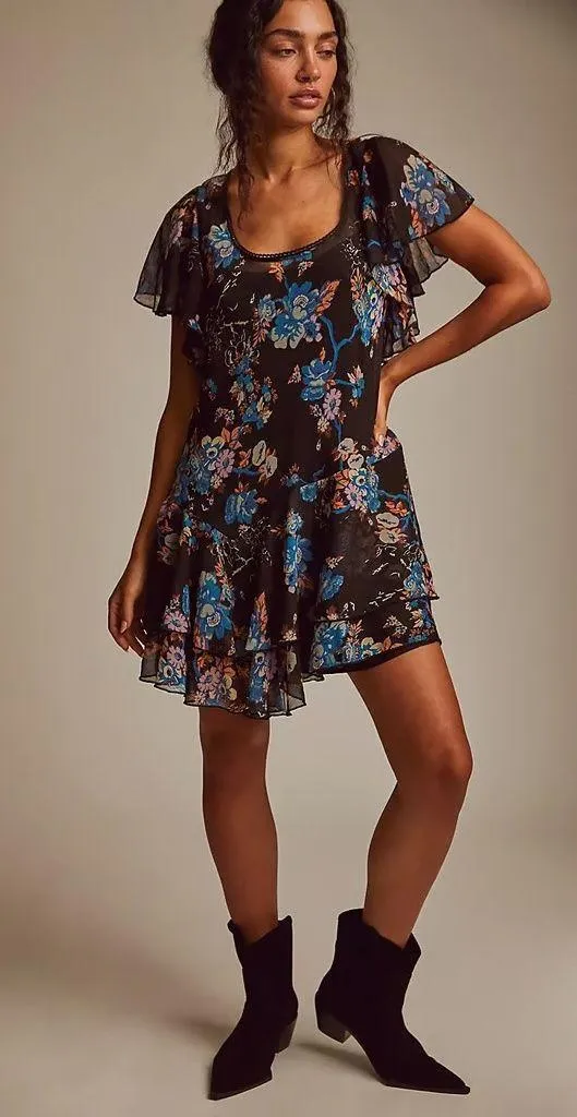 Free People NWOT Love to Love Floral Mini Dress - Image 2