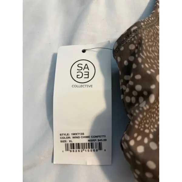 Sage Collective Sports Bra Wind Chime Confetti NWT XL Athleisure Yoga 1WXT13S - Image 2