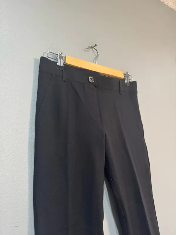 Black Betabrand Cropped Stretch Yoga Work Pants Size S EUC - Image 3