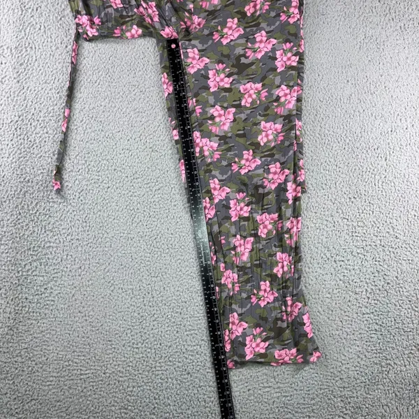 Wide Leg Floral Camo Pants XL Relaxed Lightweight Boho Eclectic‎ Utility Chic - Image 6