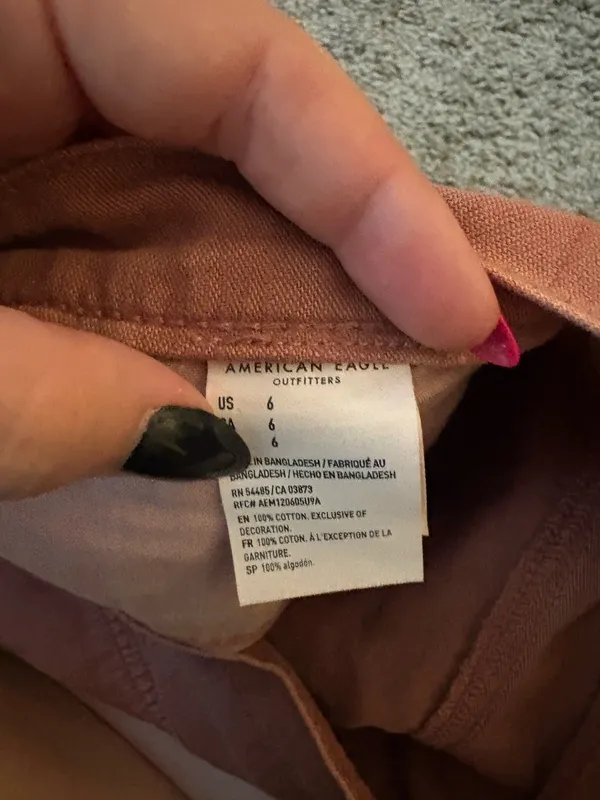 Red American Eagle Denim Shorts - Image 4