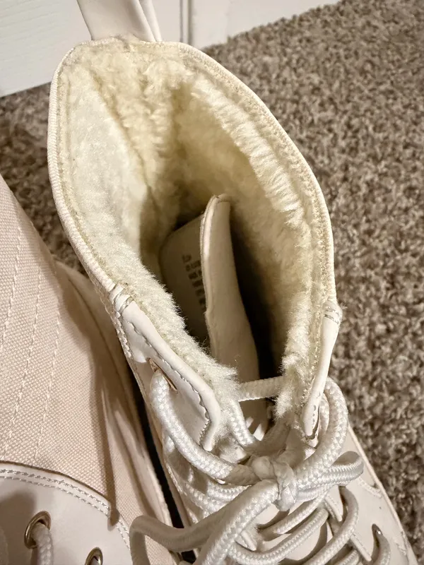 Beige lace up boots White Size 8.5 - Image 3