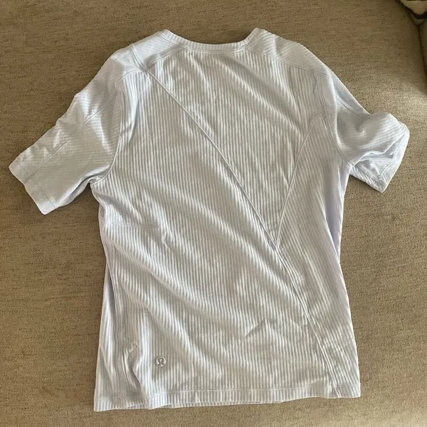 Lululemon Asymmetrical Ribbed Cotton Tshirt Size‎ XS Blissful Blue - Image 4