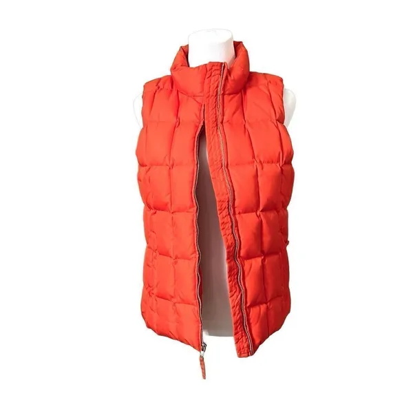Gap Vintage Down Puffer Zipper Winter Washable Vest‎ Orange Spice MEDIUM Outdoor - Image 2