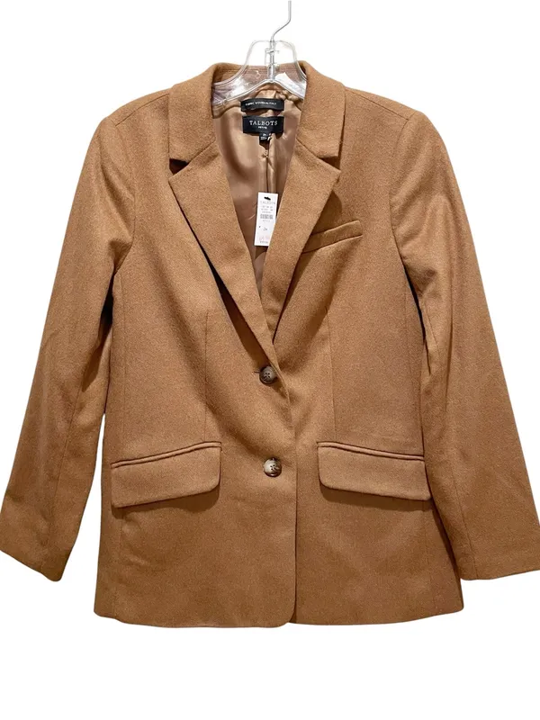 Talbots Italian Wool Longline Blazer Camel Brown Womens Petite Size 2P NWT - Image 3
