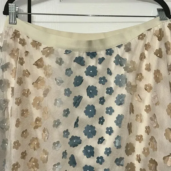 Cato Tulle Mesh Midi Pull on Elastic Waist Midi Skirt(Size Large) - Image 4