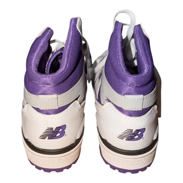 New Balance 650R White Interstellar Purple High Top Sneakers 6.5W 5M - Image 3