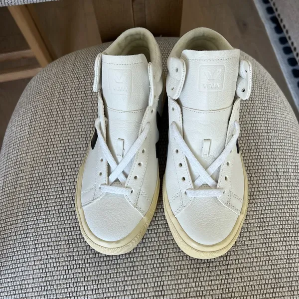 Veja Minotaur High Top Sneakers in Black and White - Image 5