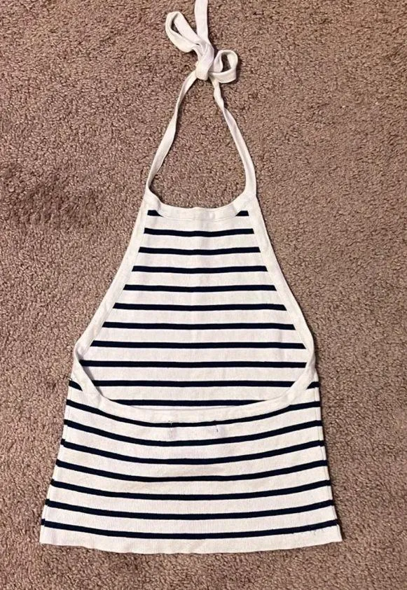 Forever 21 Striped Halter Crop Top - Image 2