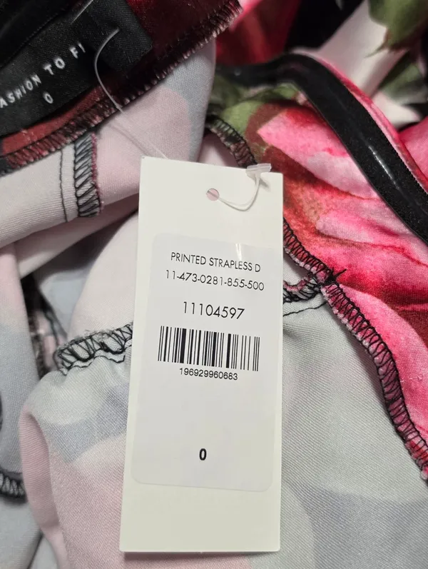 Fashion To Figure (FTF) Strapless Dress Size 0 (1X) NWT - Image 7