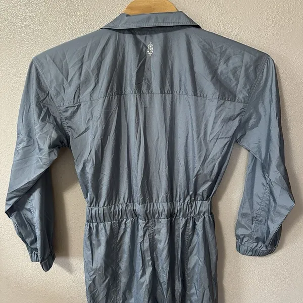 Free People Movement‎ Golden Hour Jumpsuit Size Medium Blue Long Sleeve NWT - Image 5