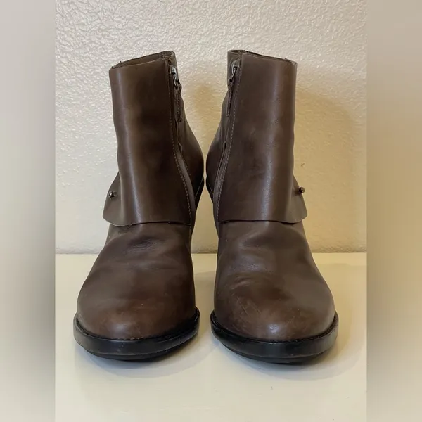 Roberto Del Carlo Taupe Brown High Heel‎ Ankle Leather Boots Size 8 - Image 4