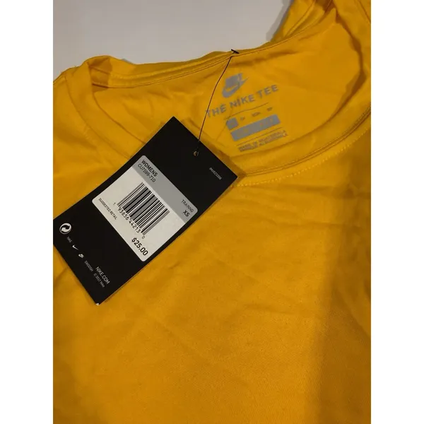 Nike Dri-FIT Women's XS Yellow Short Sleeve Solid Polyester T-Shirt (F43) - Image 2