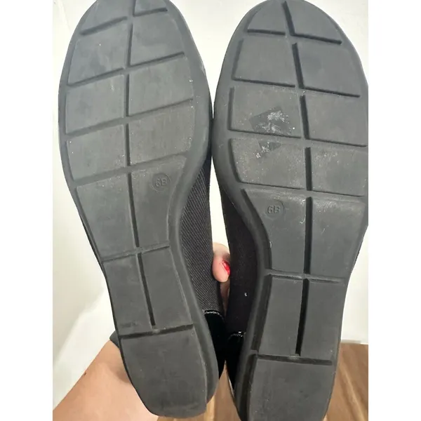 Talbots Black Patent Cap Toe Classy Leather Ballet Flats w bow sz 6 EUC - Image 8