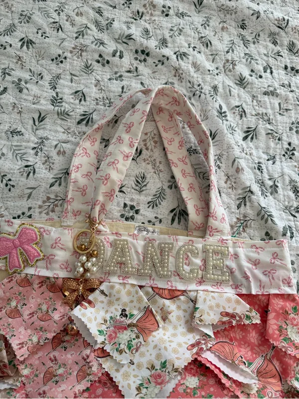 Handmade Bag With Handkerchief “Dance” Lover Tote Canvas Bag - Image 2