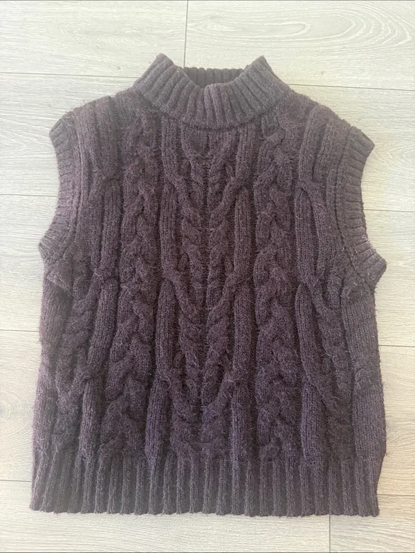 A New Day Cable Knit Sleeveless Mock Neck Sweater - Image 2