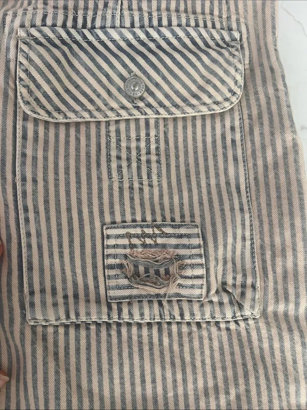 We The Free Day Dreamer Railroad Free People Boho Striped Shorts - Image 12