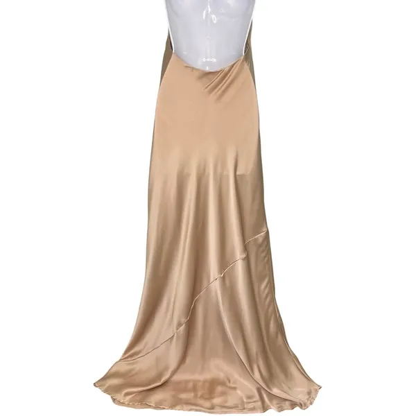 Show Me Your Mumu Jasmine Halter Maxi Bridesmaid Dress Champagne S - Image 7