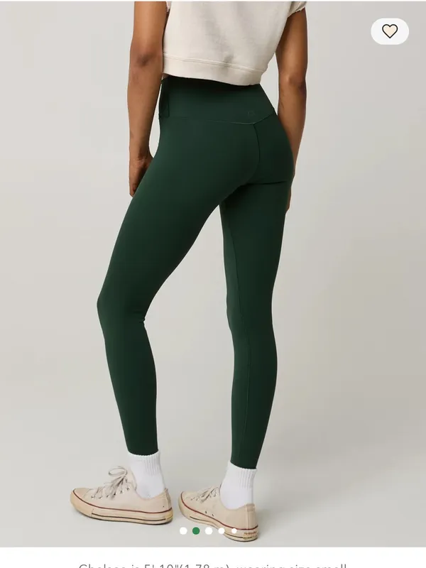 Aerie High-Rise V-Cut Forest Green Leggings - Image 2