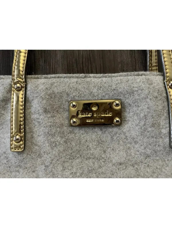 Kate Spade Harmony Frosted Gold Wool Tote Limited Edition - Image 2