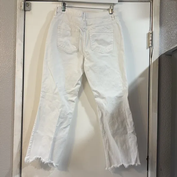 Free People | We The Free Maggie Mid Rise Distressed Straight Jeans White 28 - Image 11