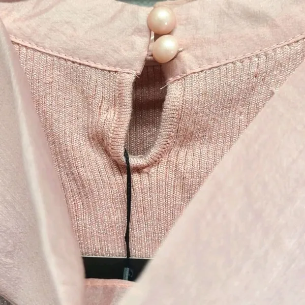 Nancy Pink Dust Sparkle Sweater Size Extra Large Bow‎ NEW - Image 9