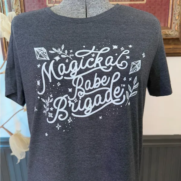 Magickal Babe Brigade Witchy Mystical Fitted Tshirt ~ Size Medium 🍄 - Image 2