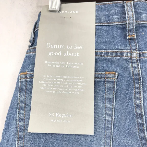 Everlane‎ High Rise Skinny Jeans Womens 23 Stretch Minimalist Indie Clean Girl - Image 7