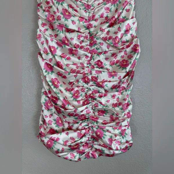 Revolve More To Come Evita Sweetheart Pink Floral Strapless Mini Dress M $78 - Image 14