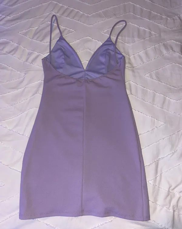 Grey Bandit Purple Mini Dress - Image 3