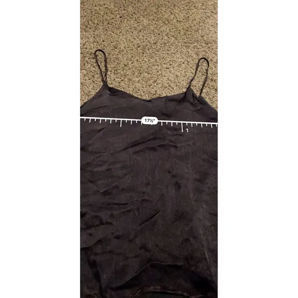 French Connection Womens Black‎ Sequin Leaf Camisole V-Neck Tank Top Size 12 - Image 6