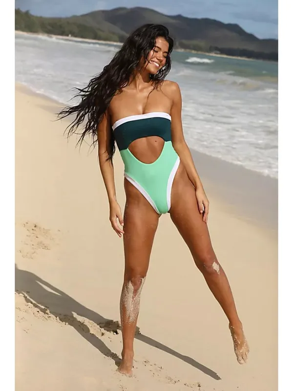ONEONE Free People Alisha One-Piece Swimsuit in Spearmint Size Medium NWT - Image 2