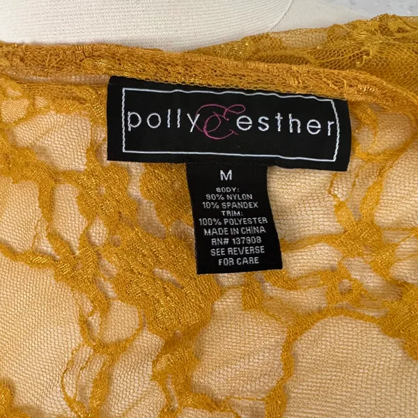 Polly & Esther Golden Lace Kimono - Image 12