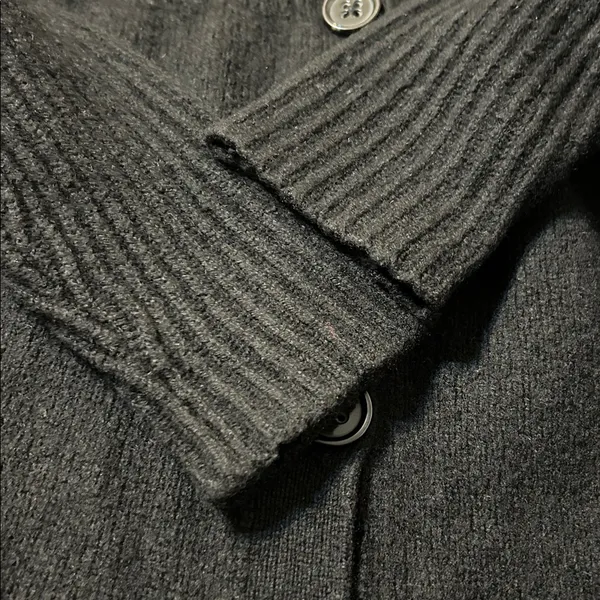 Banana Republic Black Ribbed Cardigan Size Medium Wool Cashmere Blend - Image 8