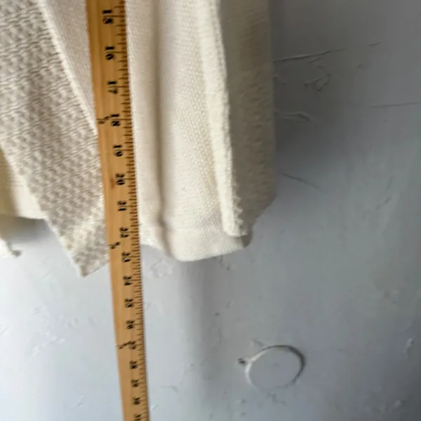 Croft & Barrow Vintage Cream Knit Button Cardigan‎ Sweater Small Chunky Cottage - Image 8