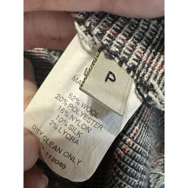 WYETH‎ Todd Magill Plaid Cropped Frayed Deconstructed Blazer Jacket Wool Silk Sm - Image 7