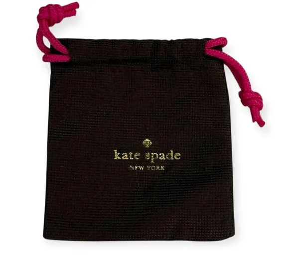 new Kate Spade KSNY  Dainty Jewelry Drawstring Pouch Dustbag  Brown + Pink  - Image 10