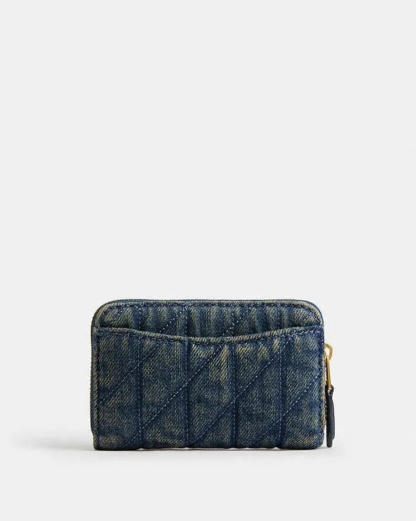 COACH Essential Small Zip around Card Case with Quilting - Image 7
