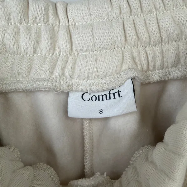 NEW Comfrt Bone Cotton Fleece Signature Sweatpants Straight Fit Joggers Small - Image 5