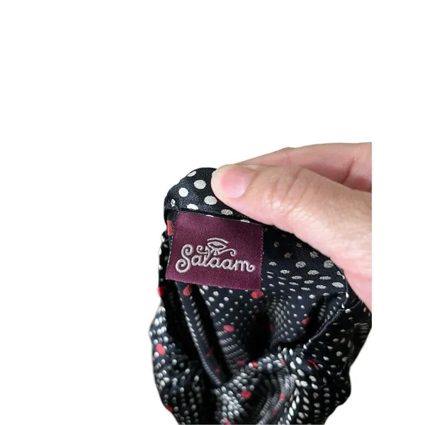 Salaam Black Red Polka Dot Maxi Skirt Size Small‎ - Image 6