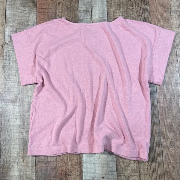 Jungmaven Taos Top Small Pink Hemp Organic Cotton Boxy Pocket Tee NWT USA Made - Image 6