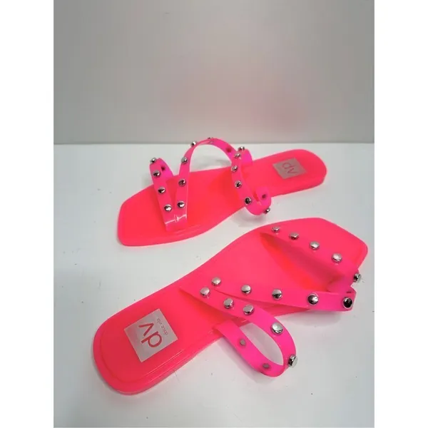 Dolce Vita Jelly Sandals Womens Size 6 Neon Pink‎ Slip On Shoes NEW - Image 6