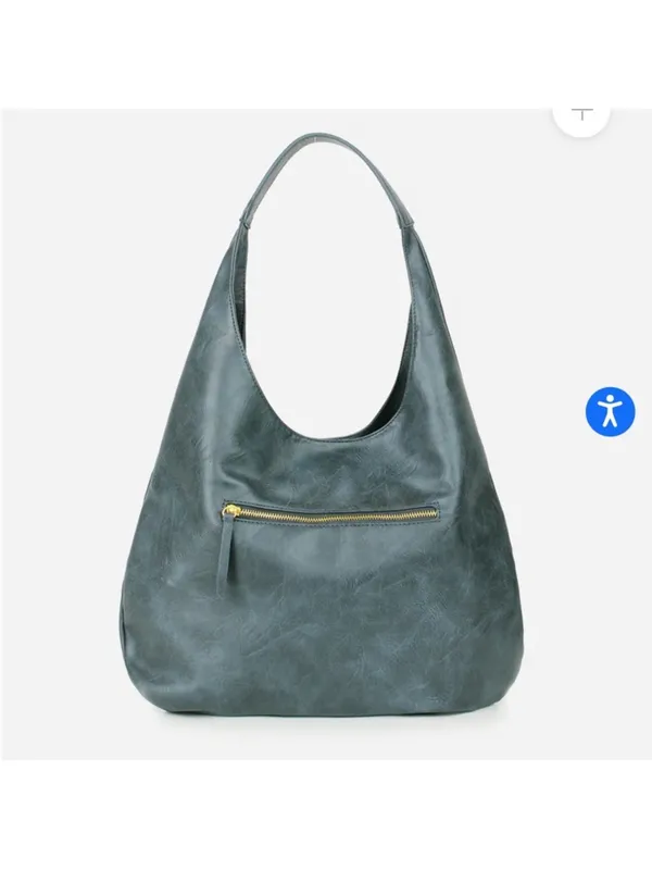 Fawn Slouchy Tote Shoulder Bag Faux Leather Bag Grey NEW NWT - Image 2