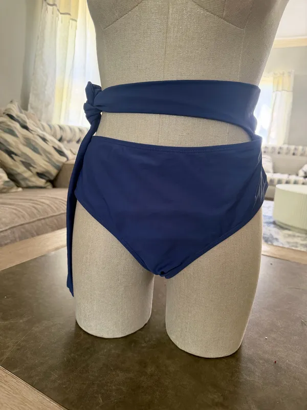 Eomenie Tie Side Tummy Control High Waisted bikini bottom - Image 6