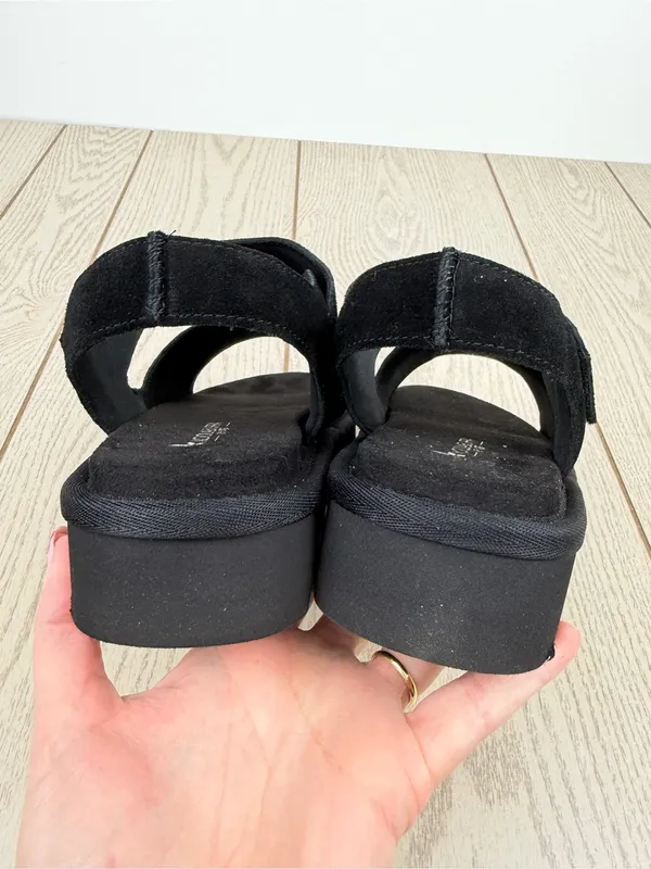 Koolaburra by UGG Women's Tizz Adjustable Suede Sandals US9 Black $80 - Image 6
