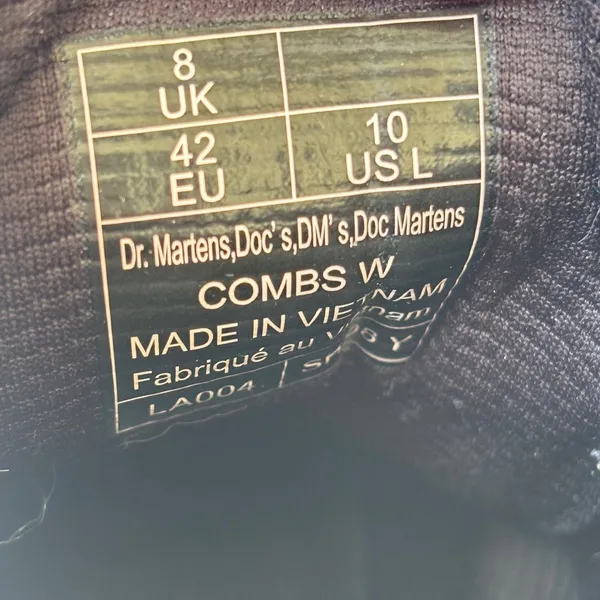 Dr. Martens Combs W Canvas‎ Utility Boots Beige Parchment Womens 10 26911292 - Image 7