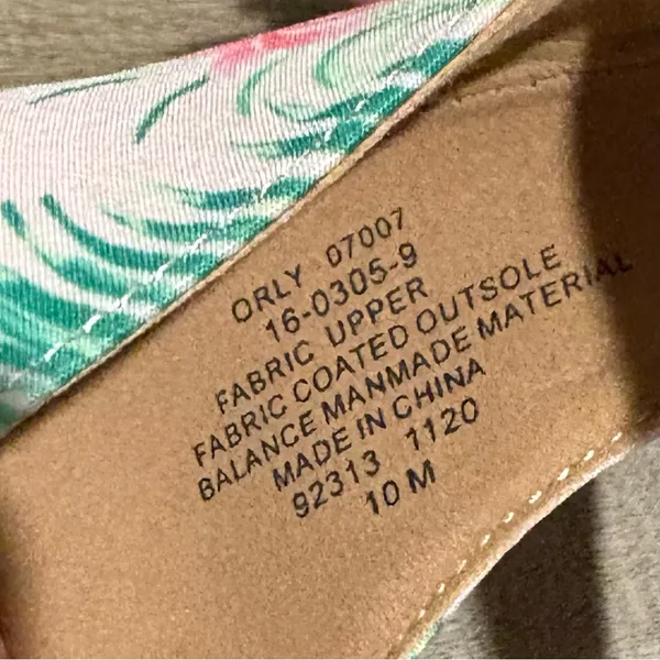 Comfortview The Orly Sandal block‎ heel floral Green Leaf pink size 10 - Image 8