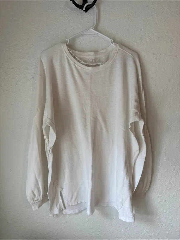 We The Free White Ribbed Crew Neck Long Sleeve Thermal - Image 2