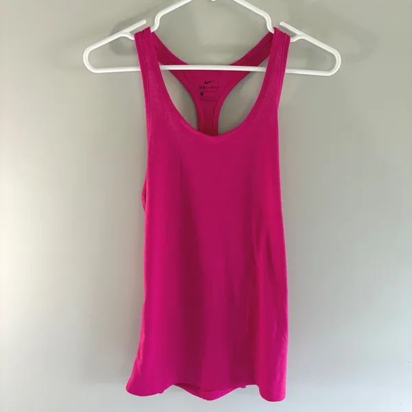 Nike Dri-FIT‎ Womens Racerback Tank Top Pink Training Gym Shirt Small - Image 2
