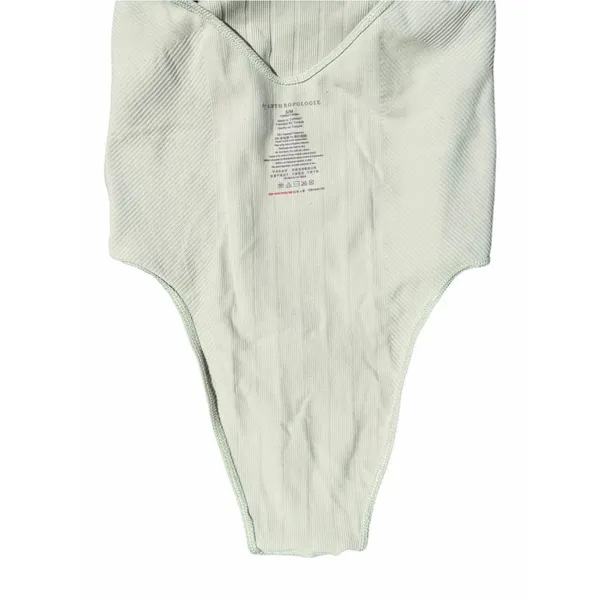 Anthropologie Mint Ribbed One Piece Swimsuit Sage Green Small Bodysuit Minimal - Image 9